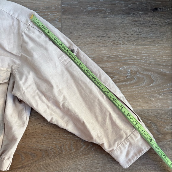 Cropped Camo Linen Cargo Jacket - Picture 10 of 10